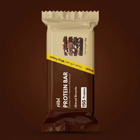 nibl Protein Bar — Almond Brownie 60g · 15g protein — Healthy Snacks