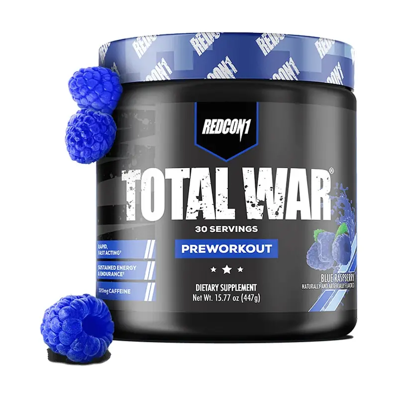 Redcon1 Total War 30 servings · Blue Raspberry — Pre-Workout